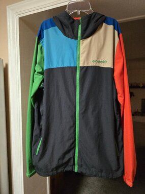 Columbia Bozeman Rock Zip Nylon Jacket Multicolor Mens XLRetro